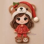 Menina com Pijama de Rena - Topo de Bolo