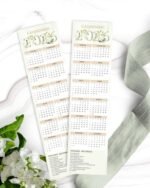 Kit Calendários de Mesa 2026 A5 A6 e Calendário Marca Página Coleção Rosas Brancas (Bicho Papel) - Imagem 2