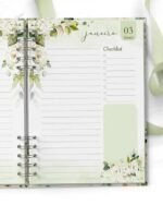 Combo 6 Agendas 2026 e Permanente Floral Rosas Brancas (Bicho Papel) - Imagem 8