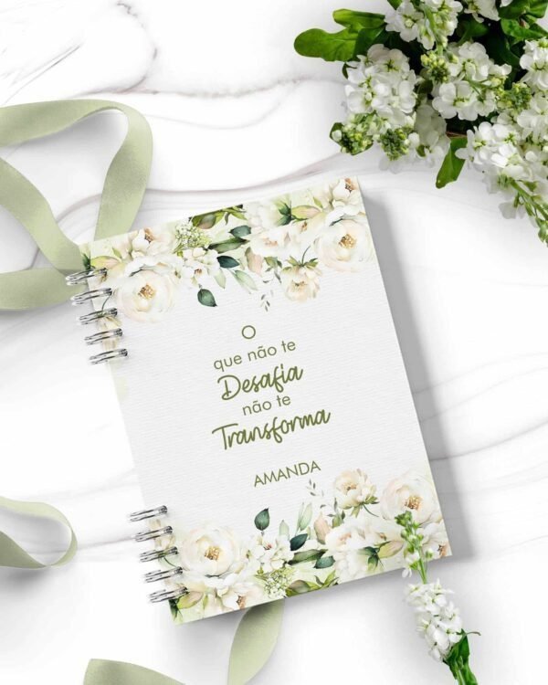 Combo 6 Agendas 2026 e Permanente Floral Rosas Brancas (Bicho Papel) - Imagem 6