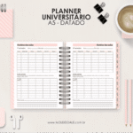 Planner Datado Horizontal 2026 (Moldes da Lê)