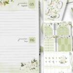 Combo 6 Agendas 2026 e Permanente Floral Rosas Brancas (Bicho Papel)