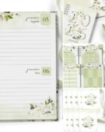 Combo 6 Agendas 2026 e Permanente Floral Rosas Brancas (Bicho Papel)