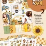 Alma de Girassol - Combo Ilustrações e Papéis (Tita)