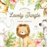 Safari Aquarela - Kit Digital