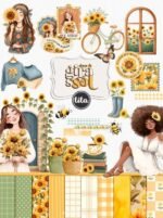 Alma de Girassol - Combo Ilustrações e Papéis (Tita) - Imagem 4