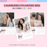 Calendário Polaroid 2026 - 5 Cores