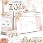 Kit Calendário 2026 – Coleção Refúgio – Bicho Papel