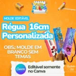 Molde Régua Escolar 16 cm – Fadinha Arte