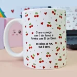 Sublimação Caneca – O Ano Começa com J de Jesus – Home Cat