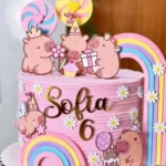 Topo de Bolo – Capivaras Arco-Íris – Doação