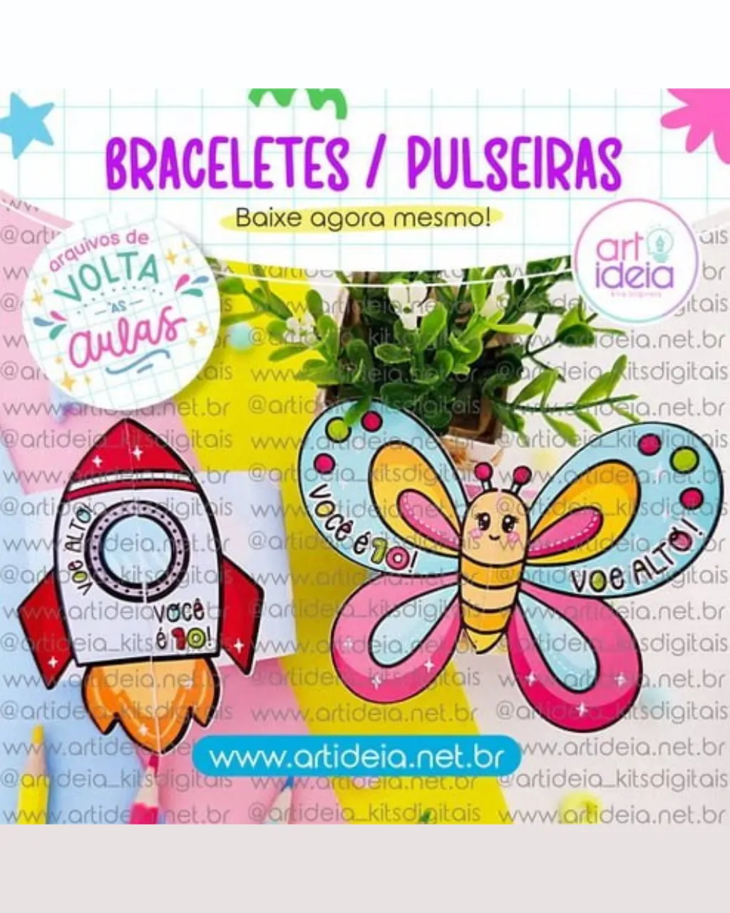 Volta Às Aulas - Kit Digital - Braceletes Pulseiras - Art IdeiaResultado Volta às Aulas – Kit Digital Braceletes Pulseiras – Art Ideia - Imagem 1