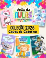 Volta às Aulas 2026 – Capas de Caderno Meninos e Meninas – Ana Flor Design