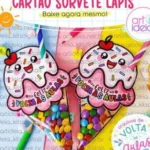 Volta às Aulas – Kit Digital Cartão Sorvete Lápis – Art Ideia