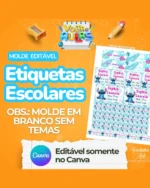 Volta às Aulas – Molde Etiquetas Escolares – Fadinha Faz Arte