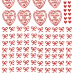 Arquivo Digital DTF UV Lacinhos Vermelhos (A4)