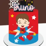 Arquivo Topo de Bolo Homem Aranha Menino - Pompom