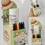 Kit de Colorir Safari – Centro de Mesa e Lembrancinha (Studio e PDF) – Criar BV