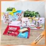 2 Caixinhas de barra de chocolate lacta e nestlé – Páscoa coelhos e cristã