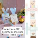 Arquivo em PDF - Cestinha de Chocolate coelho PÁSCOA