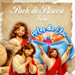 Pack Jesus Páscoa 2026 para Caneca – Arquivo Digital PNG para Imprimir.