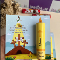 Cartão com Adesivo para Baton de Chocolate Páscoa Cristã – Arquivo Digital para Imprimir