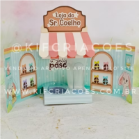 Loja do Sr. Coelho – Arquivo Digital para Imprimir com Caixa Cenário de Páscoa