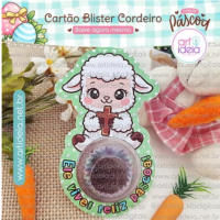 Cartão Blister Cordeiro de Páscoa – Arquivo Digital para Imprimir com Porta Doces Cristão
