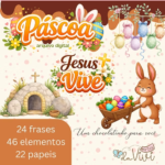 Combo Digital Páscoa Jesus Vive + Card Cestinha + Caderno de Pedidos A5 - Imagem 2
