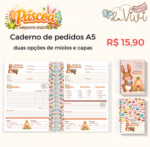 Combo Digital Páscoa Jesus Vive + Card Cestinha + Caderno de Pedidos A5 - Imagem 4
