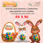 Combo Digital Páscoa Jesus Vive + Card Cestinha + Caderno de Pedidos A5 - Imagem 3