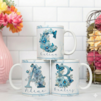 Alfabeto Azul Floral (Nick Design)