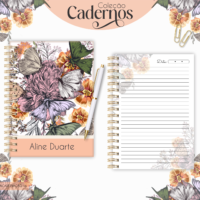 Caderno Floral Borboleta (Lina Criativa)