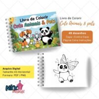 Cute Animais & Pets – Livro de Colorir