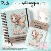 Caderno A5 + Bloquinho – Metamorfose N1 (Jana Bicalho)