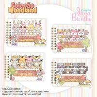 Livro A5 Para Colorir Horizontal Woodland (Jana Bicalho)