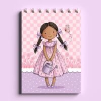 Bloco A6 - wire-o espiral -Bonequinhas