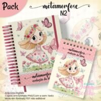 Caderno A5 + Bloquinho – Metamorfose N2 (Jana Bicalho)