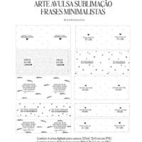 Artes para Sublimação -Frases Minimalistas
