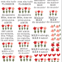 Arte Digital Dia das Mães 2026 Flores e Frases ( folha A4)