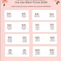 Arte Digital Sublimação Mães Flores 2026