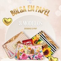 Bolsinha Necessaire de Papel - Dia das Mães