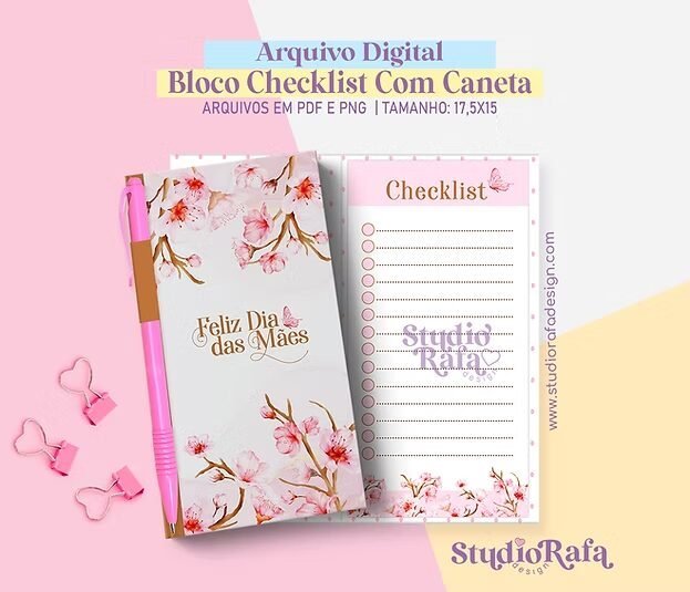 Bloco-Checklist-Com-Espaco-Pra-Caneta-Dia-das-Maes.jpg Bloco Checklist Com Espaço Pra Caneta – Dia das Mães - Imagem 1