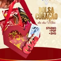 Bolsa Coração - Dia das Mães