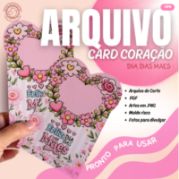 Card Coração - Dia das Mães (Pandoca)
