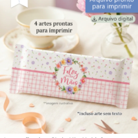Kit Printable - Arte para Chocolates - Dia das Mães Modelo 2 (Balloon)