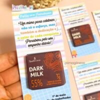 Cartão para Chocolate Cacau Show - Dia do Trabalhador