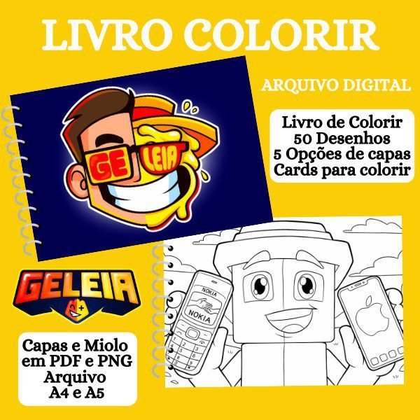 Livro-de-Colorir-GELEIA.jpg Geleia - Livro de Colorir - Imagem 1