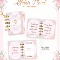 Alfabeto Floral Clean - Combo Mini Bíblias (Pamella)