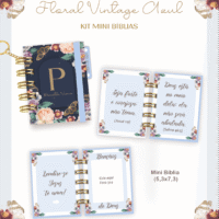 Floral Vintage Azul - Combo Mini Bíblias (Pamella)